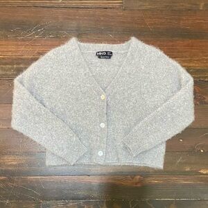 Grey Cashmere Cropped Sweater